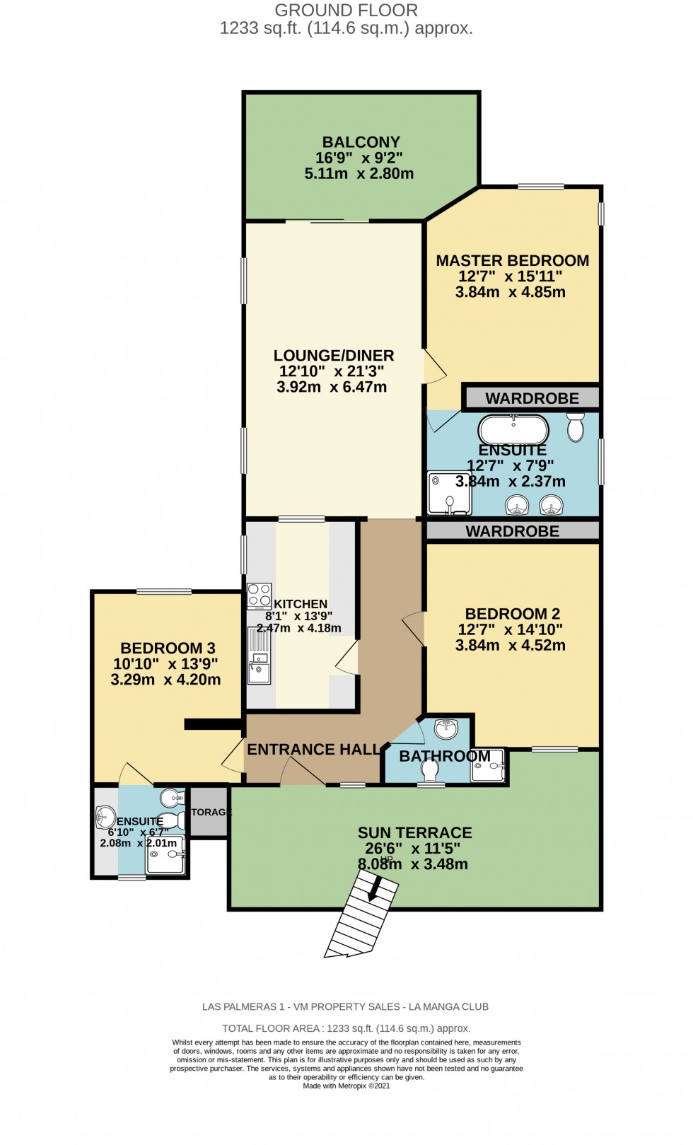 Floorplan for Las Palmeras 1, Las Palmeras